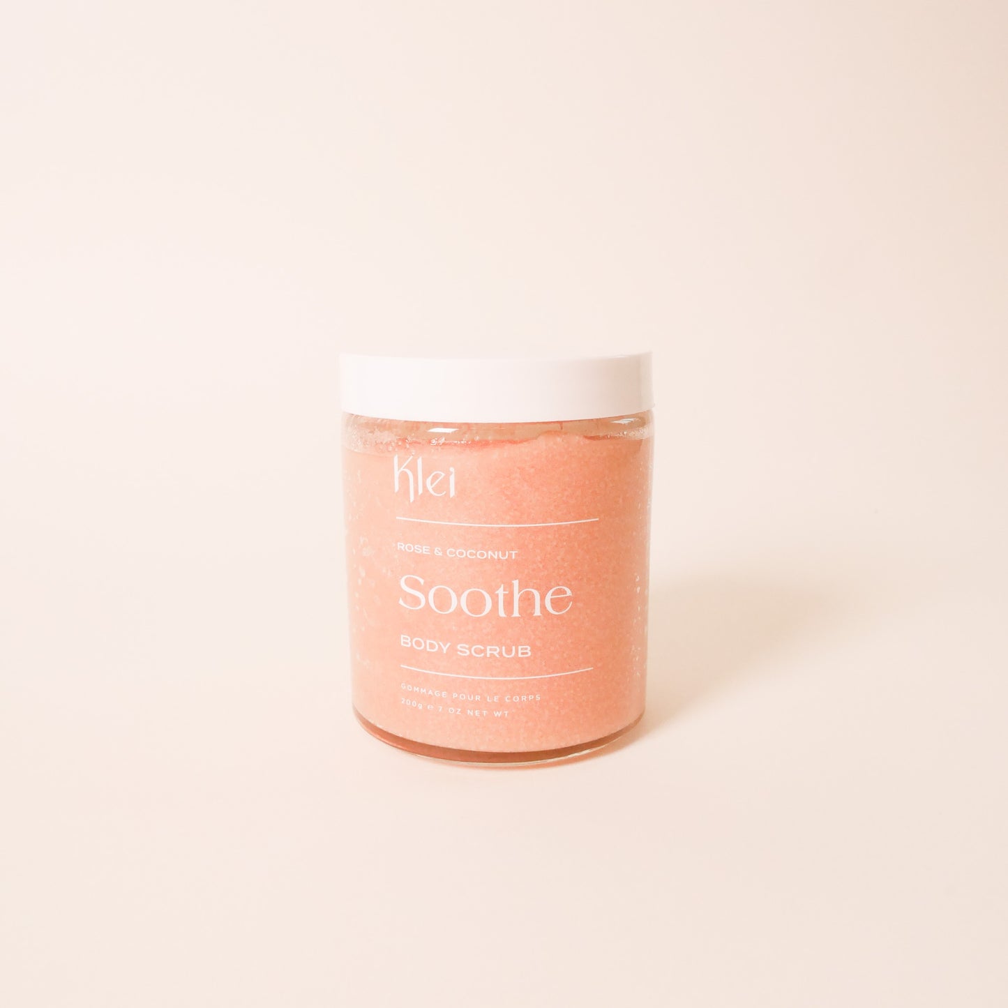 Klei Beauty Soothe Rose & Coconut Natural Sugar Body Scrub